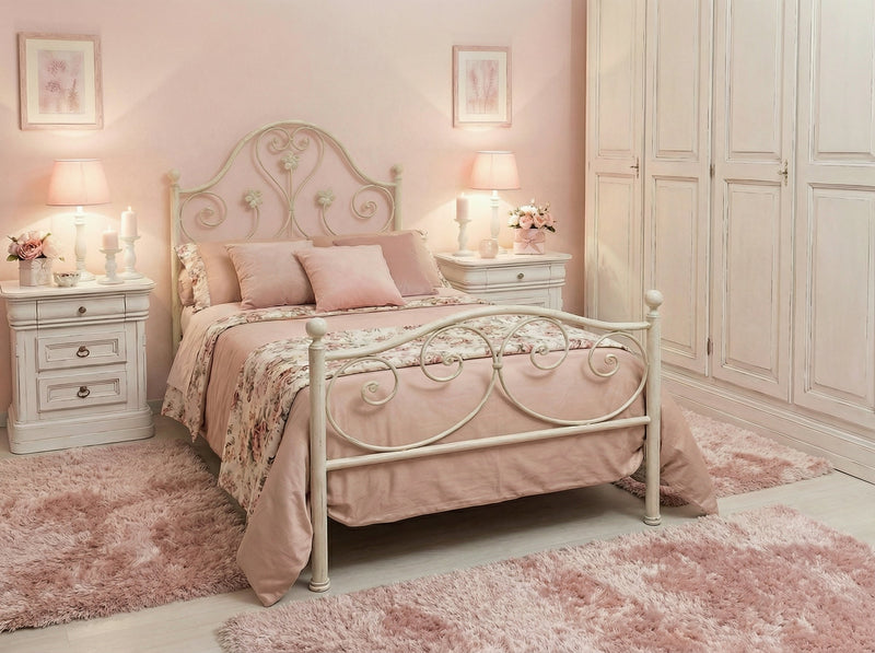 Letti Singoli in Ferro Battuto | Stile Romantico e Minimal Artigianali