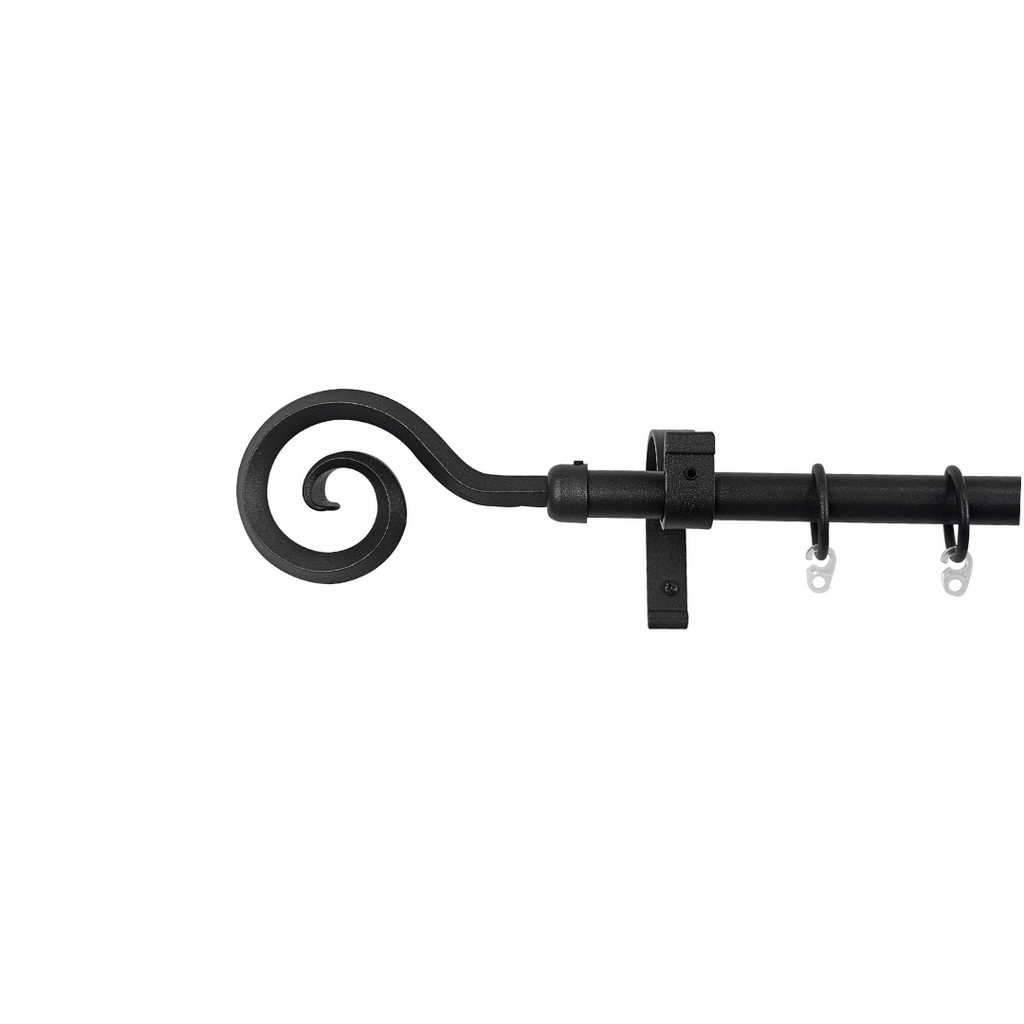 Bastone per tende in ferro 20 mm -  Ricciolo