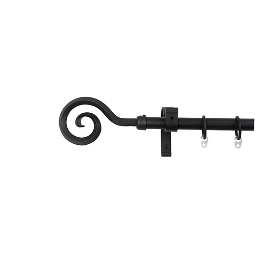 Bastone per tende in ferro 20 mm -  Ricciolo