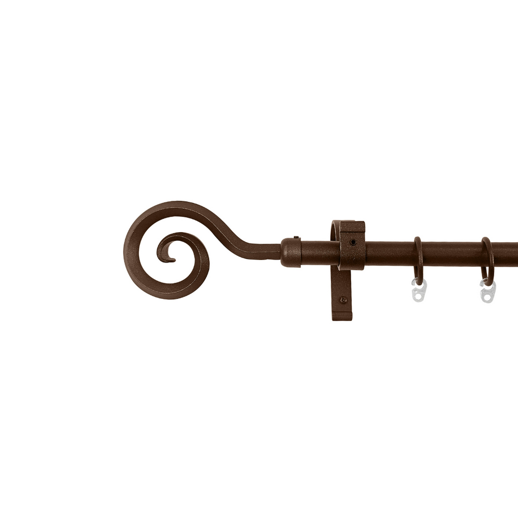 Bastone per tende in ferro 20 mm -  Ricciolo