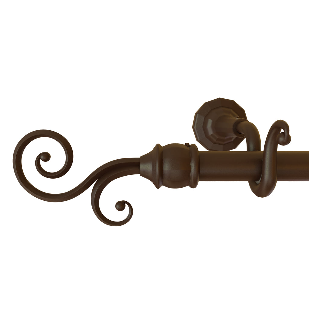 Bastone per tende 20 mm -  Doppio Ricciolo