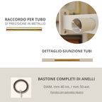 Bastone per Tende in Ferro 20 mm - TAPPO