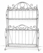 Fioriera/Libreria in ferro decorativa