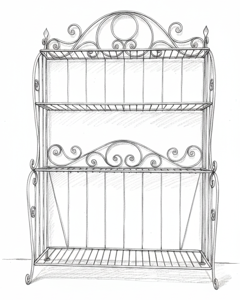 Fioriera/Libreria in ferro decorativa