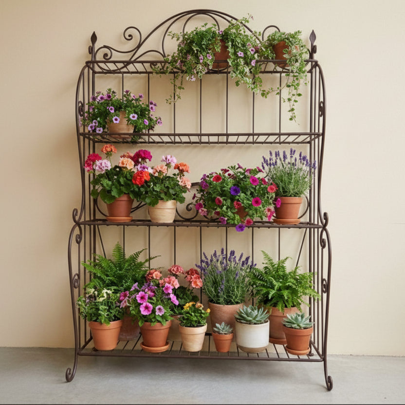 Fioriera/Libreria in ferro decorativa