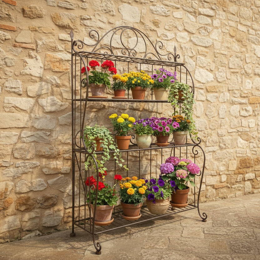 Fioriera/Libreria in ferro decorativa