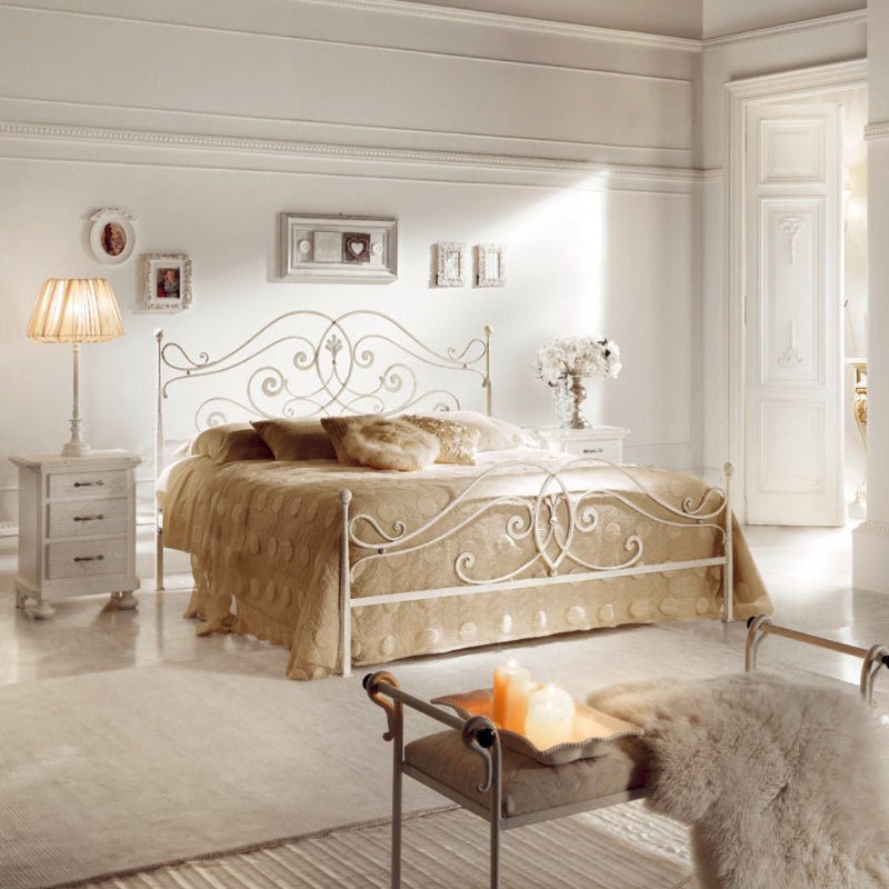 Letto in ferro battuto forgiato matrimoniale "Giulia" - Ferrari