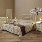 Letto in Ferro Battuto Artigianale "GRAZIA" - Bianco