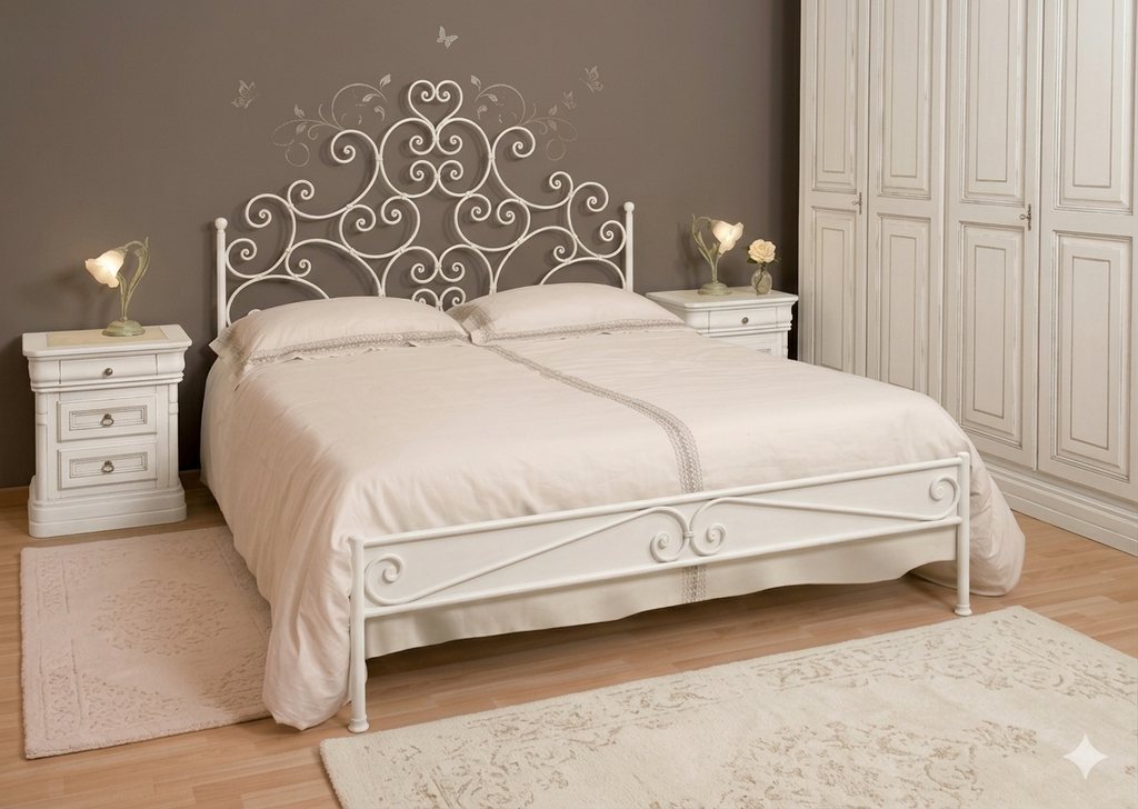 Letto in ferro battuto artigianale Carmen