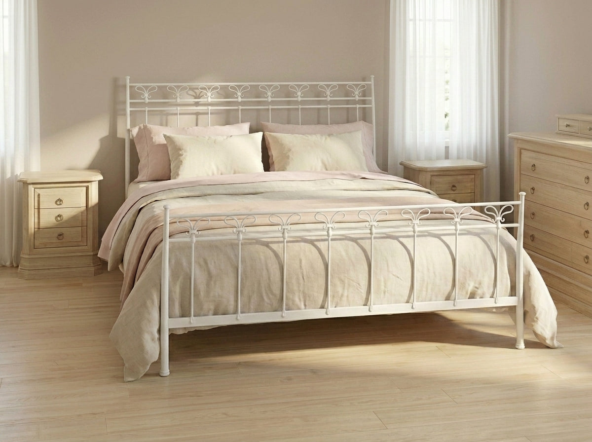 Letto Elena bianco in ferro