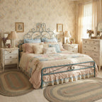 Letto in ferro battuto matrimoniale stile Shabby - Martina