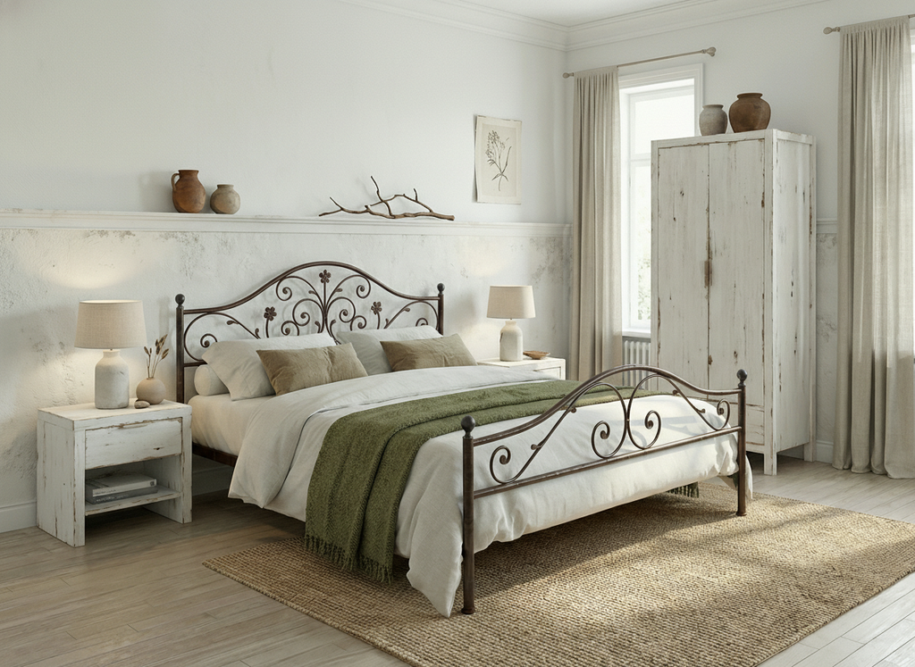 Letto in ferro matrimoniale "Paola"