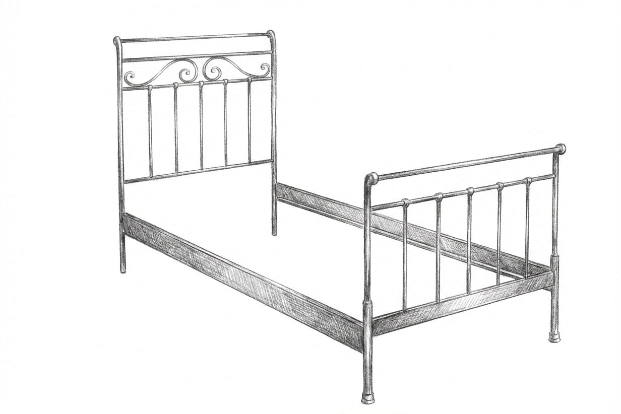 Letto in ferro singolo "Roberta"