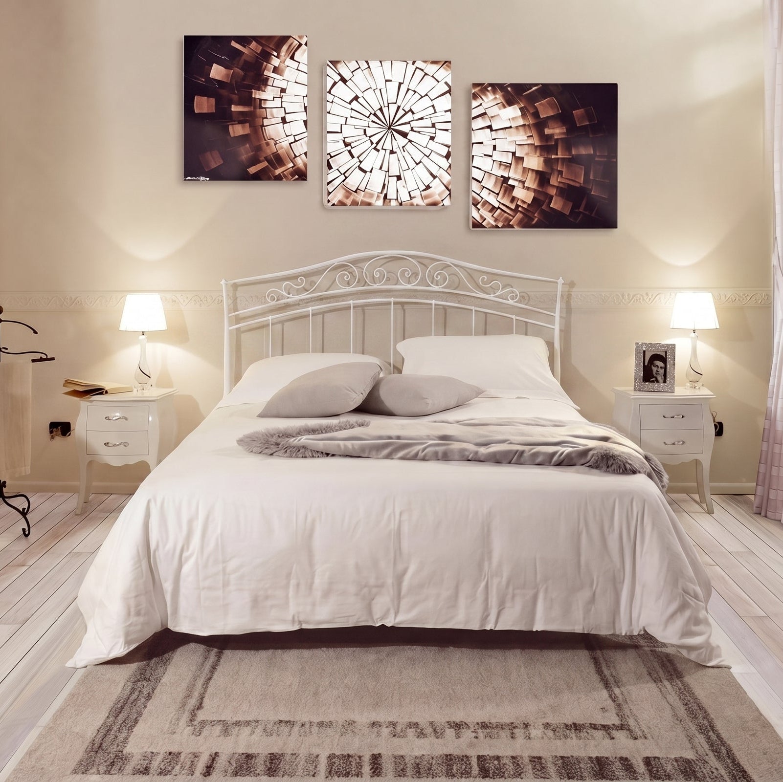 Testata letto in ferro Anna Bianco