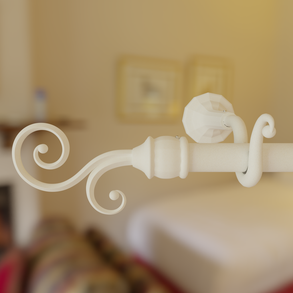 Bastone per tende 20 mm -  Doppio Ricciolo