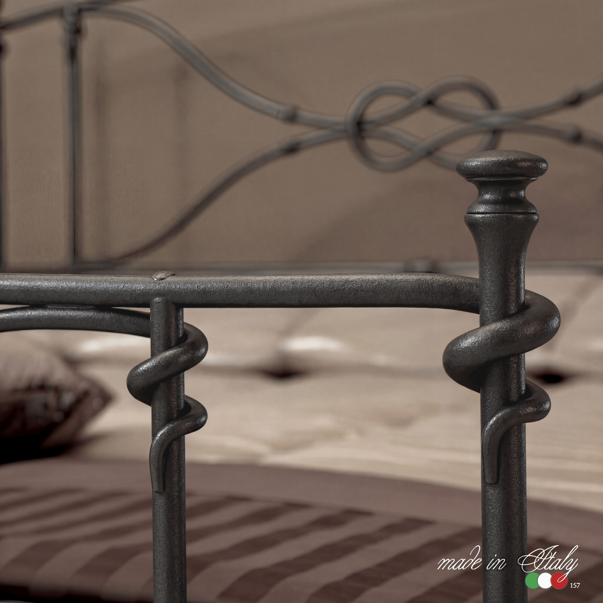 Letto in Ferro Battuto Artigianale "GRAZIA"