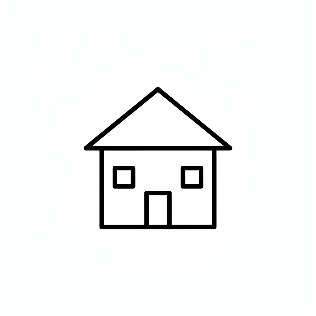 icona bianco e nero casetta