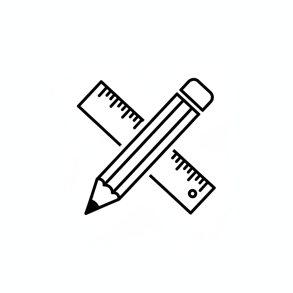 ICONA MATITA CON RIGHELLO