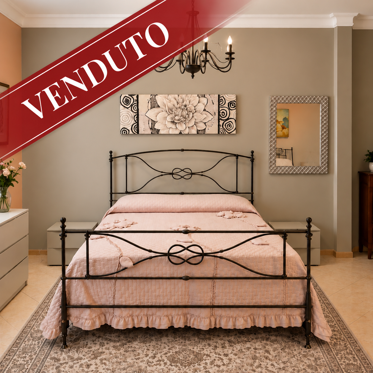 letto in ferro pieno forgiato 