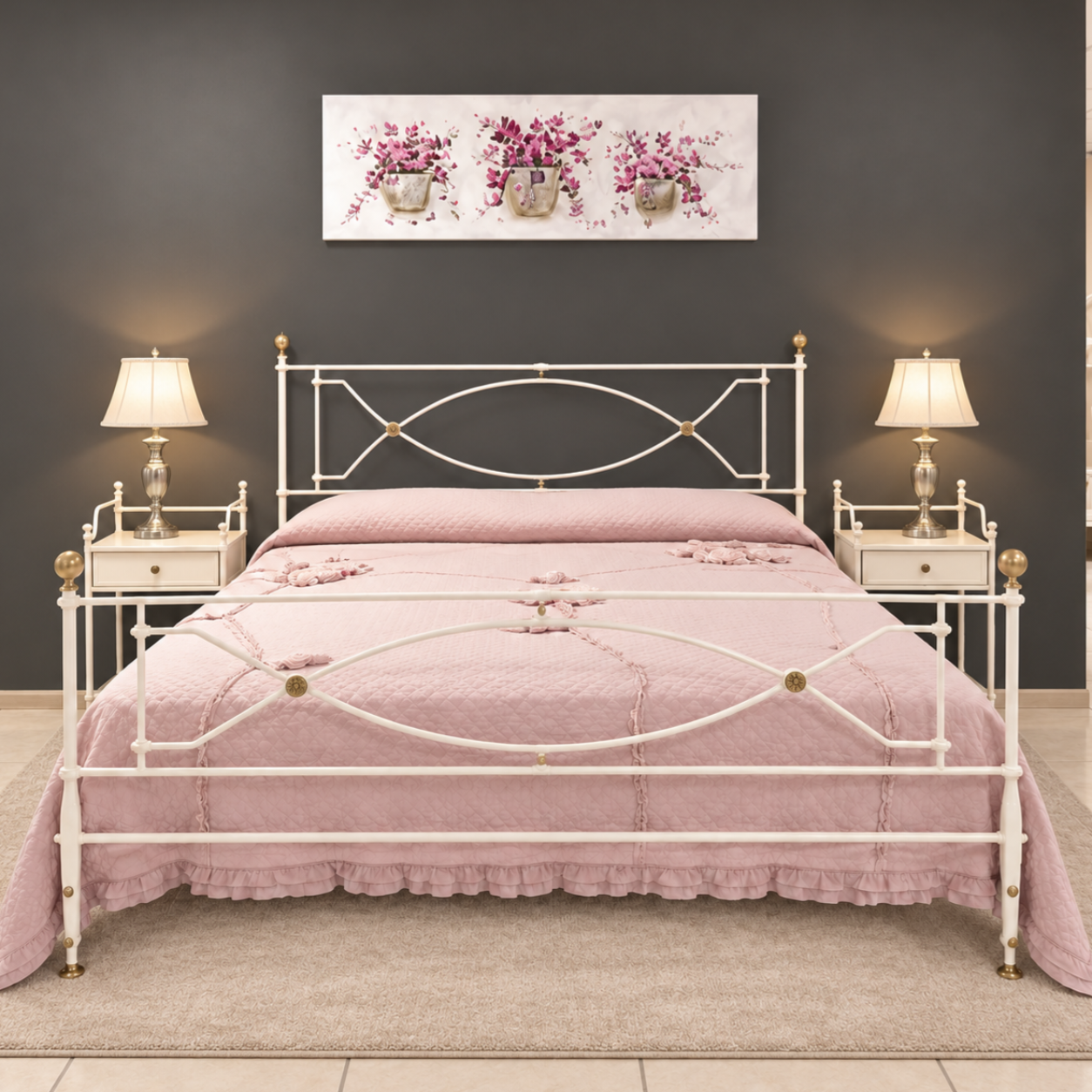 letto in ferro in offerta - bianco