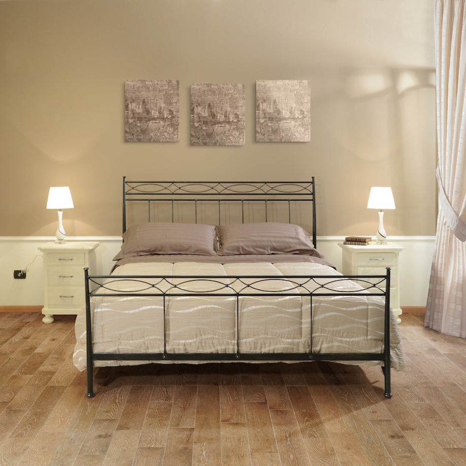 Letto in ferro battuto antracite | Veronica